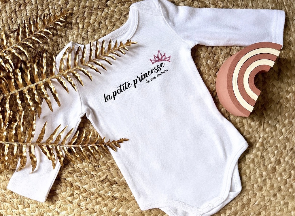 Body personnalisé "La petite princesse de mes mamans"