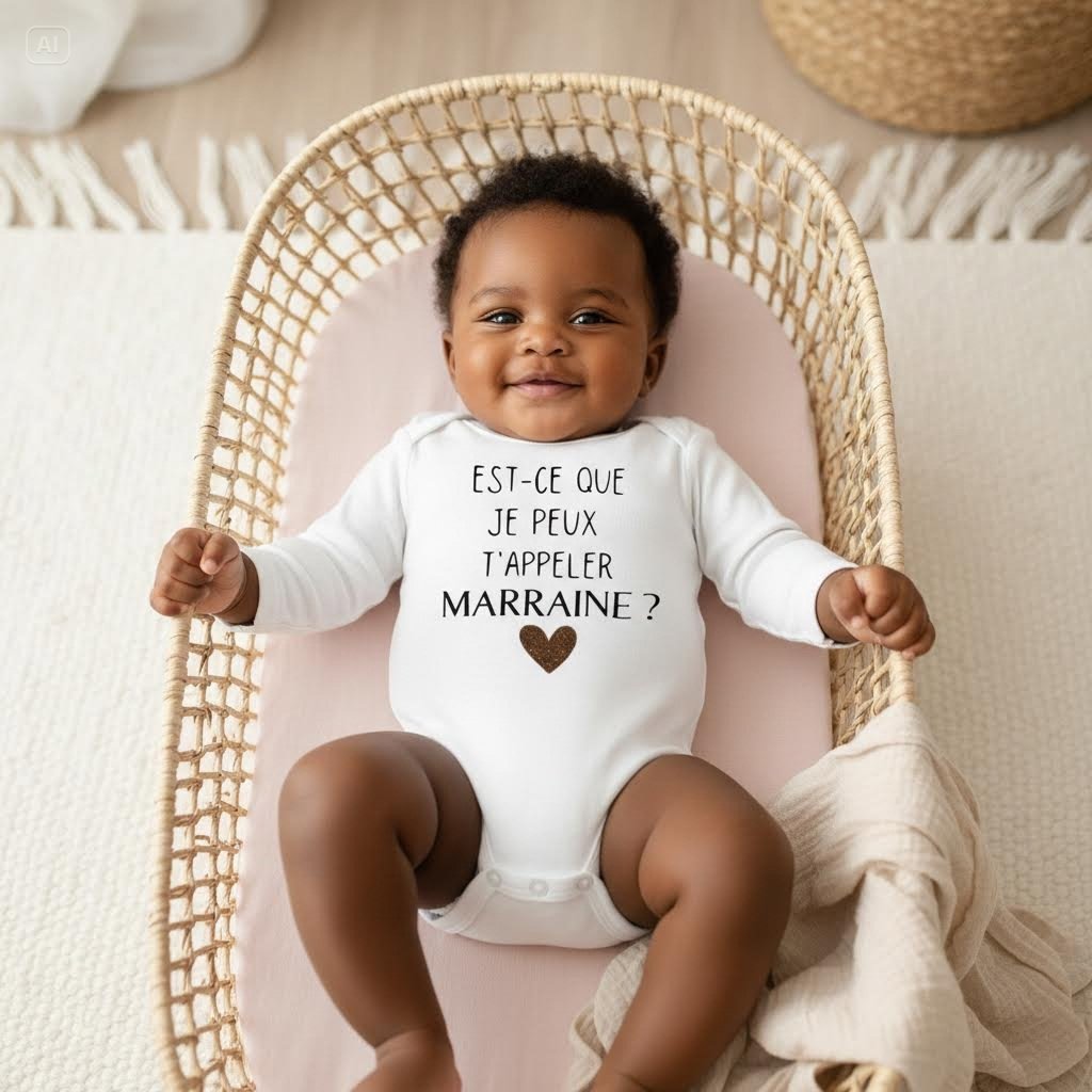 Body personnalisé "Est-ce que je peux t'appeler MARRAINE?"