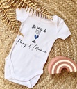 Body personnalisé "Je suis le petit coeur de papy et mamie"