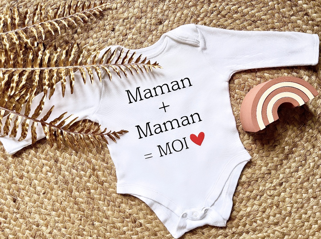 Body personnalisé "Maman + Maman = Moi"