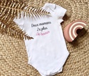 Body personnalisé "Deux mamans 2x plus de bisous"