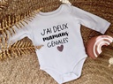 Body personnalisé "J'ai deux mamans géniales "