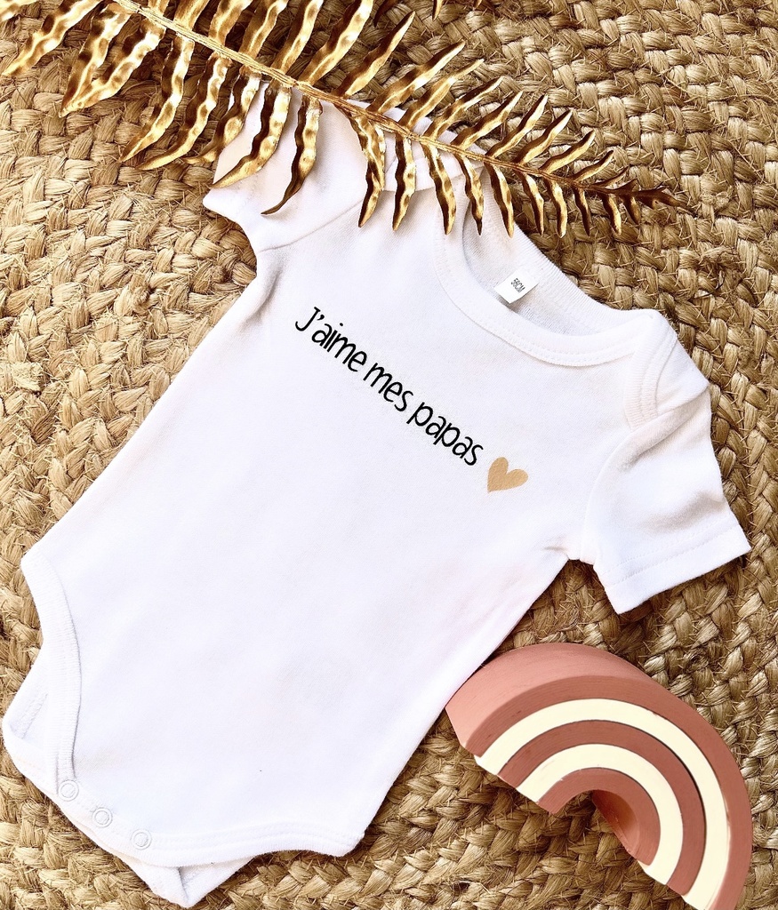 Body personnalisé "J'aime mes papas"