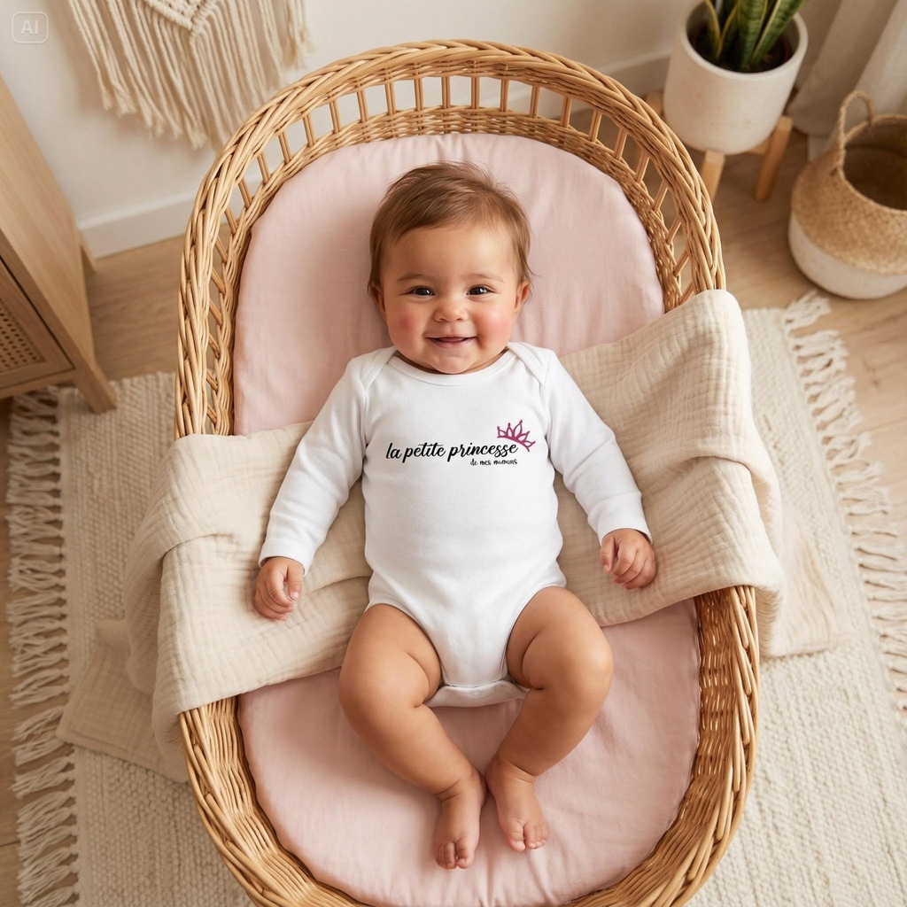 Body personnalisé "La petite princesse de mes mamans"