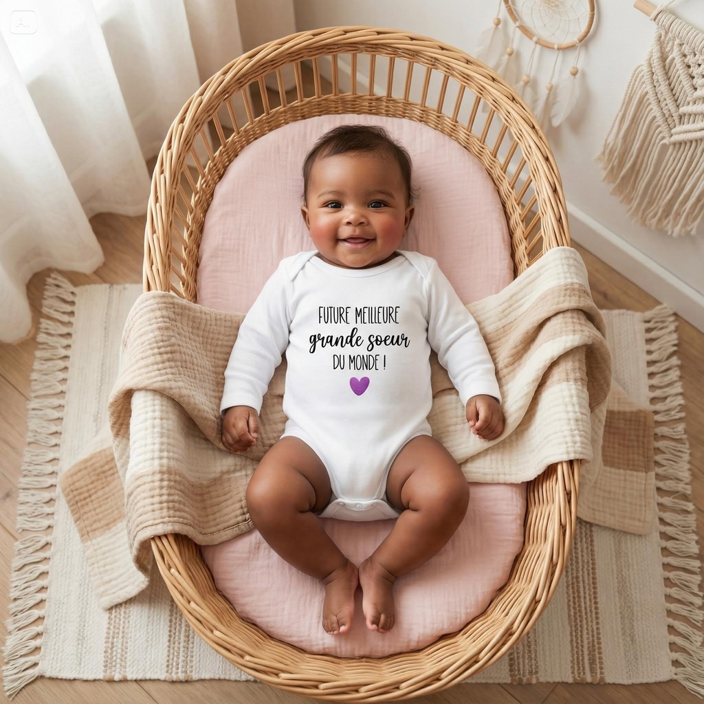 Body personnalisé "Futur meilleur grande soeur du monde!" 