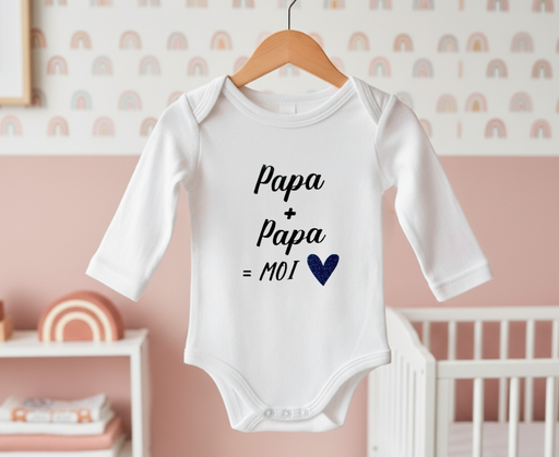 Body personnalisé "Papa + Papa = MOI" 