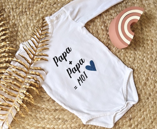 Body personnalisé "Papa + Papa = MOI" 