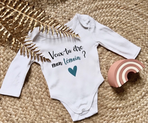 Body personnalisé "Veux-tu être mon témoin ?" 