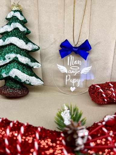 Boule de Noël plexiglass "PAPY"   