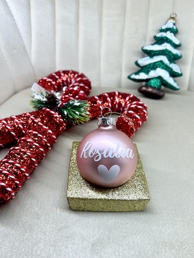 Boule de Noël en verre "PRENOM"  