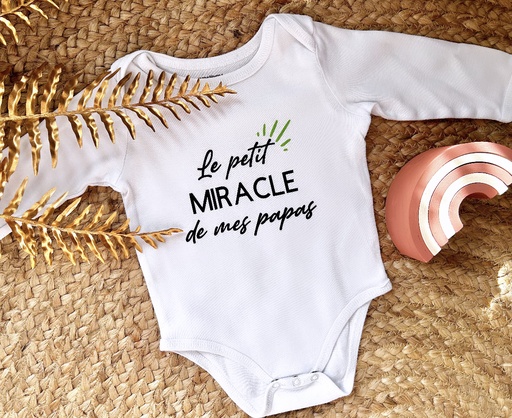 Body personnalisé "Le petit miracle de mes papas" 