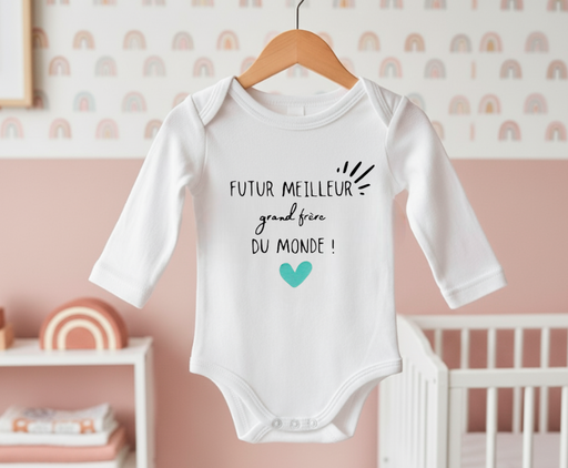 Body personnalisé "Futur meilleur grand frère du monde!"