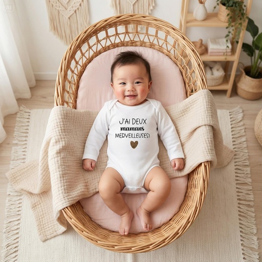 Body personnalisé "J'ai deux mamans merveilleuses ! "