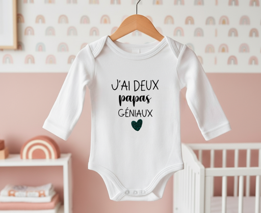 Body personnalisé "J'ai deux papas géniaux ! "