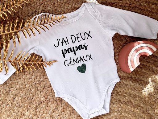 Body personnalisé "J'ai deux papas géniaux ! "