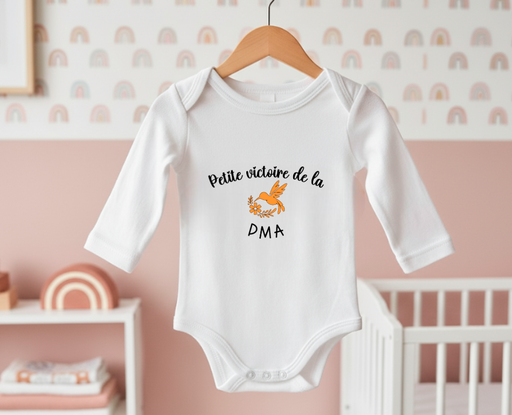 Body personnalisé "Petite victoire de la PMA avec colibri"