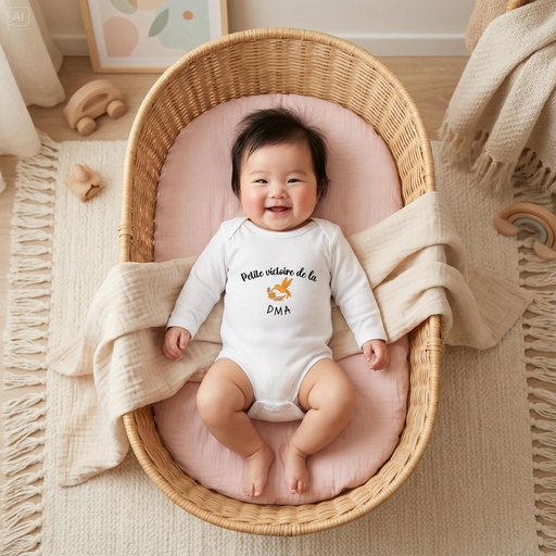 Body personnalisé "Petite victoire de la PMA avec colibri"