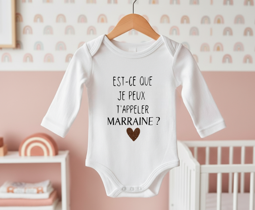Body personnalisé "Est-ce que je peux t'appeler MARRAINE?"