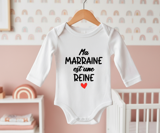 Body personnalisé "Ma marraine est une reine"