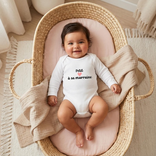 Body personnalisé "Petit cœur à sa marraine"