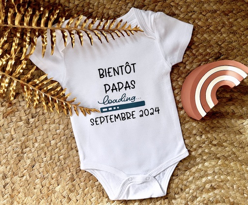 Body personnalisé "Bientôt papas"