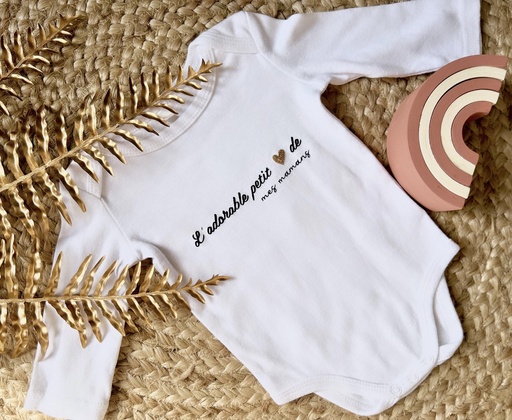 Body personnalisé "L'adorable petit coeur de mes mamans"