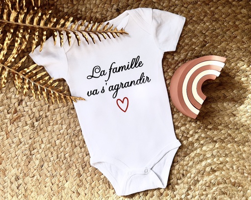 Body personnalisé "La famille va s'agrandir"