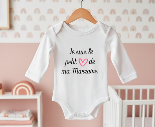 Body personnalisé "Je suis le petit 💗de ma MARRAINE"